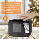 Comfort Zone Space Heaters for Indoor Use, Portable Heater, Fast Heating, Electric Heater, Thermostat, Retro Design, Bedroom Heater with Overheat Protection, Safety Tip-Over Switch 1,500W, Black by CozyNest Decor
