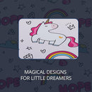 Unicorn Blackout Curtains for Girls' Bedroom - 2 Panels, Each W52×L84, 100% Blackout, Energy Efficient, Thermal Insulated, Noise Reducing, Pink Girls Curtains by TinyTreasures Baby Boutique