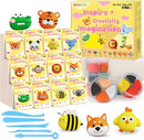 Air Dry Clay Kit for Kids, Modeling Magic Clay for Kids, Ultra Light & Soft, 12 Boxes DIY Animals Model with Step by Step Tutorial and 5 Sculpting Tools, Creative Art Crafts Toys Gifts for Girls Boys by TinyTreasures Baby Boutique
