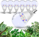 Grow Light Bulbs E12 Candelabra Small Screw Base for Indoor Plants Full Spectrum,Grow LED Light Bulb 10W with Balanced Spectrum 5000K Blue Red for Seeds Greens Laboratory,School,Greenhouse Garden,6Pcs by GreenHaven Gardens