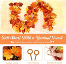 Joyhalo 2 Pack Fall Leaves Garland Indoor Outdoor Fall Decor,Hanging Maple Leaves Garland for Mantle, Door Frame,Fireplace and Thanksgiving Decor by CozyNest Decor