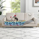 Waterproof Dog Bed Cover 30x70inch Reversible Pad Reusable Camping Mat for Kids/Pet/Dog/Cat Washable Geometric Embroidery Blanket Patchwork Rainbow Leopard Printed+Gray by TinyTreasures Baby Boutique
