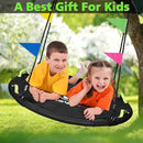 Tree Swing, Saucer Flying Swing 40 Inch for Kids, 900lbs Weight Capacity, with Adjustable Hanging Straps, Swing Sets for Backyard, for Indoor and Outdoor Playground, Black by GreenHaven Gardens