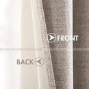 MIULEE Blackout Curtains for Bedroom Polyester Texture Thermal Insulated Natural Khaki Grommet Room Darkening Curtains & Drapes Luxury Decor for Living Room Nursery 52 x 90 Inch (2 Panels) by TinyTreasures Baby Boutique