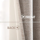 MIULEE Blackout Curtains for Bedroom Linen Texture Solid Thermal Insulated Natural Khaki Grommet Room Darkening Curtains & Drapes Luxury Decor for Living Room Nursery 52x63 Inch (2 Panels) by TinyTreasures Baby Boutique