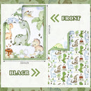 3 Pcs Baby Crib Bedding Set Safari Animals Dinosaurs Bear Woodland Animals Jungle Crib Set Includes Quilt, Fitted Sheet, Skirt for Baby Boy Girl(Green,Dinosaur) by TinyTreasures Baby Boutique