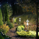 Riakrum 4 Piece Solar Cross for Cemetery Grave Grave Crosses for Cemetery Memorial Stake Solar Lights Waterproof Outdoor Garden Stake Cemetery Cross for Grave Yard Decorations, 16 Inches Long by GreenHaven Gardens