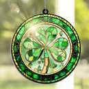 St Patricks Day Decorations - Irish Gifts for Women Men Friends Family, Shamrock Decorations, St Patricks Day Accessories - Double Layered Hanging Suncatcher 6 in by GreenHaven Gardens