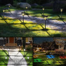 CINOTON 12 Pack RGBCW Solar Pathway Outdoor Lights, 3 Lighting Modes Solar LED Garden Lights, IP65 Waterproof Outside Solar Powered Landscape Lighting for Planter Lawn Pool Balcony RGB/Warm/Cold White by CozyNest Decor