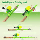 Kids Fishing Pole Set, Kids Fishing Rod and Reel Combo and Fishing Net Tackle Box with Fishing Lures Hooks and Bag for Boy, Girl, Youth, Beginner, Over 3 Years Old by TinyTreasures Baby Boutique