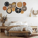 Xuhal 11 Pcs Boho Hanging Wall Basket Decor Handmade Woven Basket Wall Decorative Boho Wicker Baskets Placemats Round Farmhouse Bulrush Art for Rustic Home Decorations Christmas Gift(Stylish) by GreenHaven Gardens
