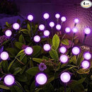 Solar Garden Lights Outdoor, Waterproof Solar Powered Lights for Yard Pathway Patio, Swaying Lawn Decor as Gardening Gifts for Women Holiday (Purple, 4 Pack 24 LED) by GreenHaven Gardens
