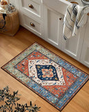 Lahome Boho 2x3 Washable Kitchen Rugs, Throw Non-Slip Backing Small Door Rug for Entryway Low-Profile Inside Door Mats, Oriental Indoor Doormat Carpet for Entrance Bathroom Laundry Living Room, Rust by TinyTreasures Baby Boutique