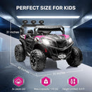 ANPABO 24V 4X4 Ride on Car Truck w/Remote Control, 4WD/2WD Switchable Kids UTV, 19" Spacious Seat, 4 Shock Absorbers, Soft Start, Music Player, Electric Car for Kids Ages 3+(Pink) by TinyTreasures Baby Boutique