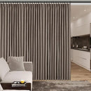 Room Divider Curtains Screen Partitions, Linen Look 100% Blackout Drapery 84 Inches Long, 120" Wide Pinch Pleated Window Drapes, Privacy Protecting, Light Blocking, (1 PC, Light Coffee) by CozyNest Decor