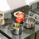 ECR4Kids Play Kitchen Stove, Wooden Playset, Grey Wash by TinyTreasures Baby Boutique
