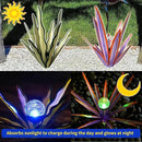Metal Agave Plant Garden Art, 2 Pack Tequila Rustic Sculpture, Rustic Metal Agave Plants Garden Lawn Home Ornaments, for Yard Stakes, Garden Figurines, Outdoor Patio (2 PCS Purple with Light) by GreenHaven Gardens