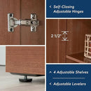 Sauder HomePlus Storage Pantry cabinets, ‎L: 23.25" x W: 17" x H: 71.18", Sienna Oak by CozyNest Decor