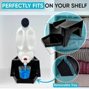 TidyFriend Laundry Detergent Dispenser with Tray & Strap, Laundry Soap Dispenser with Non-Slip Rubber Feet for Washing Room Organization, Easy Pour (Black) by CozyNest Decor