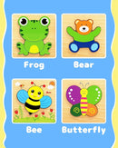 Bekayshad Wooden Puzzles Toddler Toys Gifts for 1 2 3 Year Old Boys Girls, 4 Pack Animal Jigsaw Puzzles Montessori Toys, Learning Educational Christmas Birthday Gifts for Girls Boys Ages 1-3 by TinyTreasures Baby Boutique