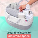 Rope Diaper Caddy - Storage for Baby and Toddler Items - Portable Cotton Organizer Easily Holds Diapers, Wipes, Clothing - Useful for Nursery, Bedroom (Gray, Regular) by TinyTreasures Baby Boutique