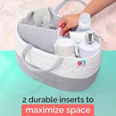 Rope Diaper Caddy - Storage for Baby and Toddler Items - Portable Cotton Organizer Easily Holds Diapers, Wipes, Clothing - Useful for Nursery, Bedroom (Gray, Extra Large) by CozyNest Decor