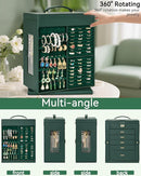 AKOZLIN 360° Rotating Jewelry Box 6-Tier Organizer Functional Jewelry Storage Case for Women Girls Ring Necklace Earring Bracelet Holder with Mirror by TinyTreasures Baby Boutique