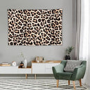 HZOHNAGO Leopard Print Tapestry Rustic Brown Leopard Wild Animal Printed Wall Tapestry Painting Wall Hanging for Bedroom Living Room Dorm 90" W x 60" H by CozyNest Decor