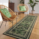 Runner Rug Impressionist-Style Vintage Kitchen Rugs Non Slip Washable Soft Carpet Runner for Kitchen Laundry Bedroom Bathroom, Green by TinyTreasures Baby Boutique