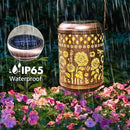 Solar Outdoor Lanterns, Sunflower Garden Decor LED Light Hanging Waterproof Solar Metal Lantern Gifts for Women Mom Grandma Outdoor Decoration for Patio Pathway Yard by GreenHaven Gardens