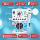 Singing Machine Portable Karaoke Machine for Adults & Kids with Wired Microphone, White - Built-In Speaker, Bluetooth with LED Disco Lights - Karaoke System with CD+G Player & USB Connectivity by TinyTreasures Baby Boutique