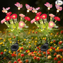 Solar Garden Lights,Solar Lights Outdoor Waterproof with Butterfly Flower,2 Pack Solar Powered Outdoor Lights,Solar Lights for Outside,Garden Lights Patio Yard Decor,Gifts for Mothers Day Mom Women by GreenHaven Gardens