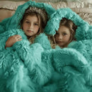 Bedsure GentleSoft Fluffy Aruba Blue King Size Blanket for Bed, Thick Soft Sherpa Faux Fur Fleece Bedding Fuzzy Plush Winter Warm Heavy Big Large King Blanket, Cozy Blue Gifts for Men Women, 108x90 by CozyNest Decor
