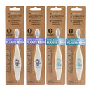 Jack N' Jill Baby & Toddler Toothbrush - 12 Months & Up, Age 2-4, Natural, Soft, Non Toxic, Cornhusk Handle, Kids Toothbrushes for Girls & Boys - Assorted Characters (4 Pack) by TinyTreasures Baby Boutique