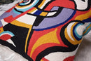 Kandinsky Improvisation Modern Decorative Pillow Cover Black Abstract Toss Pillows Farmhouse Chair Cushion Contemporary Pillow Mid-Century Chair Cushions Hand Embroidered Pillow Wool Size 18x18 by CozyNest Decor