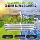 Sponvatt Raised Garden Bed - Outdoor Galvanized Raised Garden Bed Planter Boxes, Large Oval Metal for Gardening Planter Box Kit,Suitable for Vegetables,Herbs (Silver, 6x3x1 Ft) by GreenHaven Gardens
