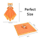 Pro Goleem Fox Security Blanket Orange Soft Baby Lovey Unisex Lovie Baby Gifts for Newborn Toddler Snuggle Toy Stuffed Animal 16 Inch by TinyTreasures Baby Boutique
