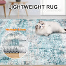 Area Rugs 9x12 Living Room - Washable Rug Modern Abstract Soft Large Neutral Non-Slip Carpet Indoor Floor Thin Carpets for Bedroom Dining Room Farmhouse Nursery Home Office Green by TinyTreasures Baby Boutique