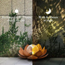 Huaxu Solar Lights Outdoor Decor Metal Lotus Flower LED Waterproof Glass Decorative Gifts for Garden Lover Women Mom Table Pathway Lawn Patio Yard Ground by GreenHaven Gardens