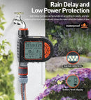 Oscillating Sprinkler with Irrigation Timer, Adjustable Sprinklers for Yard Large Area, Cover up to 3,600 sq. ft, Programmable Water Sprinkler Timer, Rain Delay Lawn & Garden Sprinklers Timer by GreenHaven Gardens