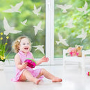 9 Sheets Bird Window Clings, Protect and Save Bird Strikes Window Stickers, Glass Door Stickers Decals, Stop Birds Flying into Windows Accessories Home Decorations by CozyNest Decor