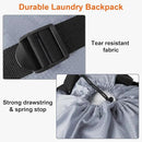 Laundry Bag Backpack Durable Laundry Bag with Shoulder Straps and Mesh Pockets Portable Laundry Dirty Clothes Hamper Bag for College Dorm (Gray) by CozyNest Decor
