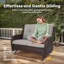4 Piece Patio Furniture Set - Outdoor Glider Bench with Swivel Rocker Chairs and Coffee Table, High Back Small Outdoor Conversation Furniture Sets for Deck Sunroom Balcony Backyard by GreenHaven Gardens