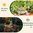 ILLUMINEW Solar Garden Outdoor Statues Turtle& Frog with Succulent and 8 LED Lights, Turtle Carrying Lotus Leaf Frog Figurines, Lawn Decorations for Patio Yard Gifts for Mom Grandma Housewarming by GreenHaven Gardens