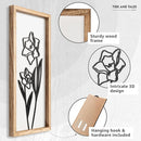 3D Black and White Wall Art (Set of 2) Lightweight, Wooden Ready-to-Hang Framed Floral Wall Art for Bathroom, Bedroom, Living Room or Office – Boho Botanical Farmhouse Decor – Gift-Boxed by CozyNest Decor