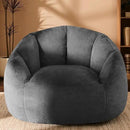 Giant Bean Bag Chair for Adults - Comfy Plush Round Shell Soft Accent Chair, Oversized Cozy Lounge Floor Sofa Reading Chair, Mini Couch for Living Room, Bedroom & Game Rooms, Gray by CozyNest Decor