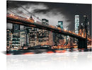 RyounoArt New York City Pictures Wall Art NYC Skyline Canvas Paintings Brooklyn Night Cityscape Prints Wall Decor Framed 20x36 Inch by CozyNest Decor