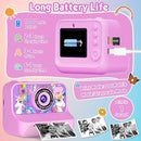 Kids Camera, Upgrade Kids Camera Instant Print, Front Rear Dual Selfie Digital CAM with 1080P Videos, Portable Travel Toy with Games and Music, Christmas Birthday Gift for Boys, Girls and Teens by TinyTreasures Baby Boutique