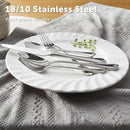KINGSTONE Silverware Set, 30-piece 18/10 Stainless Steel Flatware Set Cutlery Set for 6, for Kitchen, Home, Wedding, Party, Mirror Polished and Dishwasher Safe, Featured Gifts by CozyNest Decor