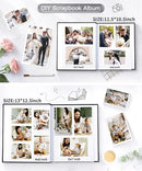 Popotop Photo Album Self Adhesive Scrapbook Album for 4x6 5x7 8x10 Pictures DIY Photo Book as Scrapbooking Supplies Kits, Birthday Gifts for Women Mom Wedding Baby Family Travel by TinyTreasures Baby Boutique
